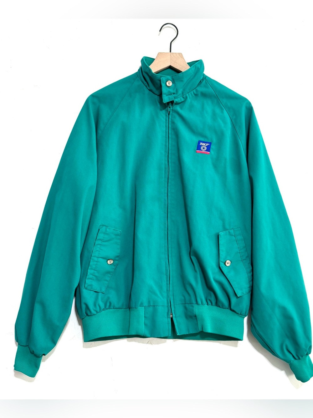 Vintage Plaid Lined Harrington Jacket
Green Zip-Up | USA Made